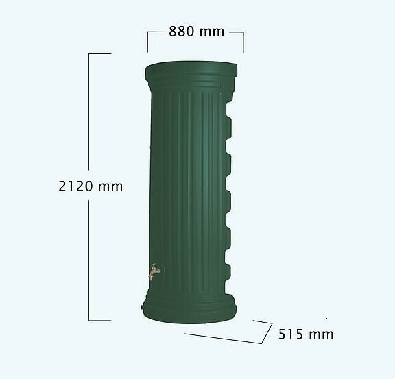 Stenski stebrni rezervoar temno zelen specifikacije